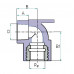 На фото Hi-Therm PP-R wall elbow with female metal thread